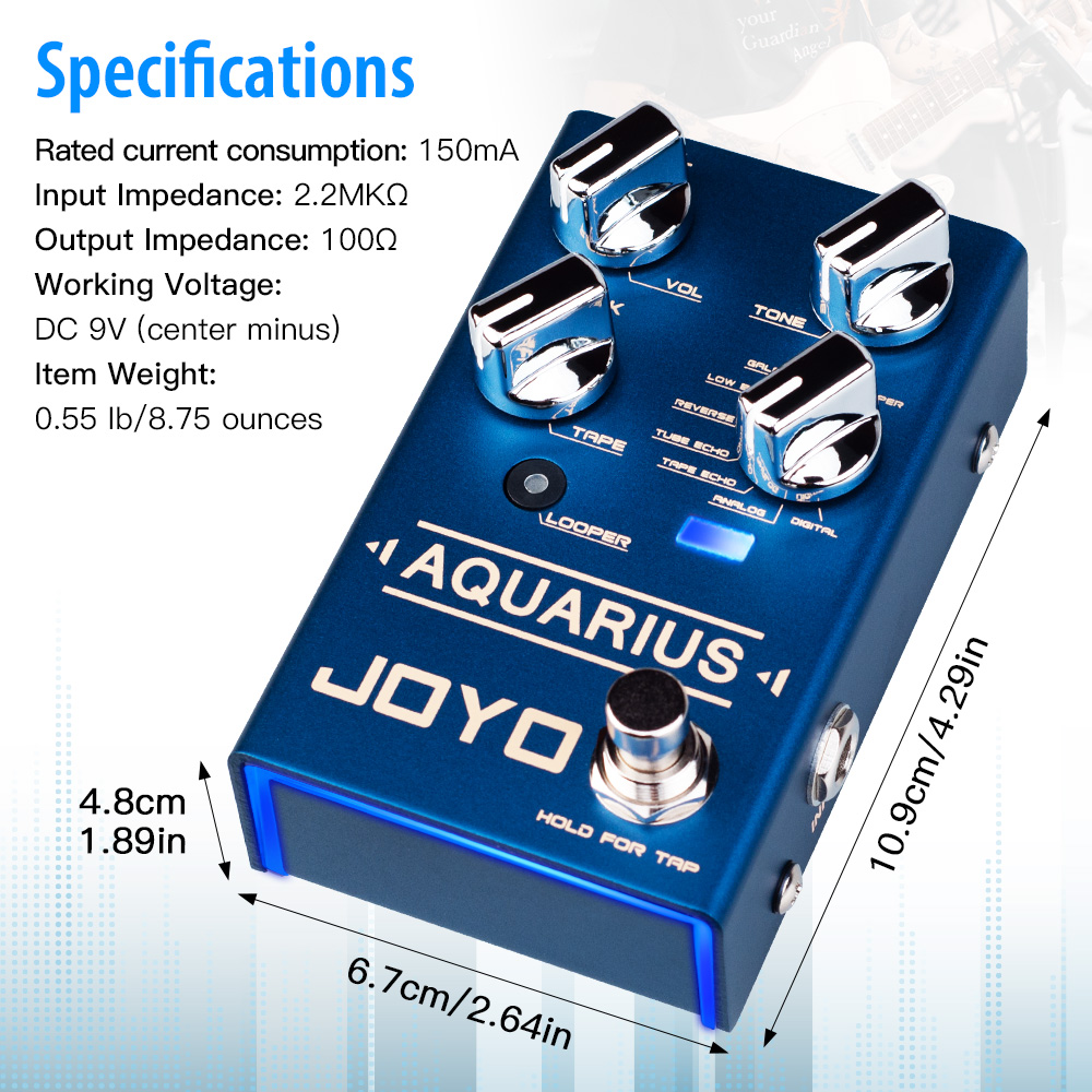 JOYO R-07 AQUARIUS Pedale per  - Looper Pedal Guitar recensione e prezzo